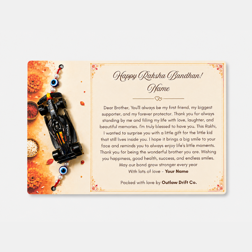 ODC Rakhi Special Personalized Hot Wheels F1 Rakhi Pack of 4