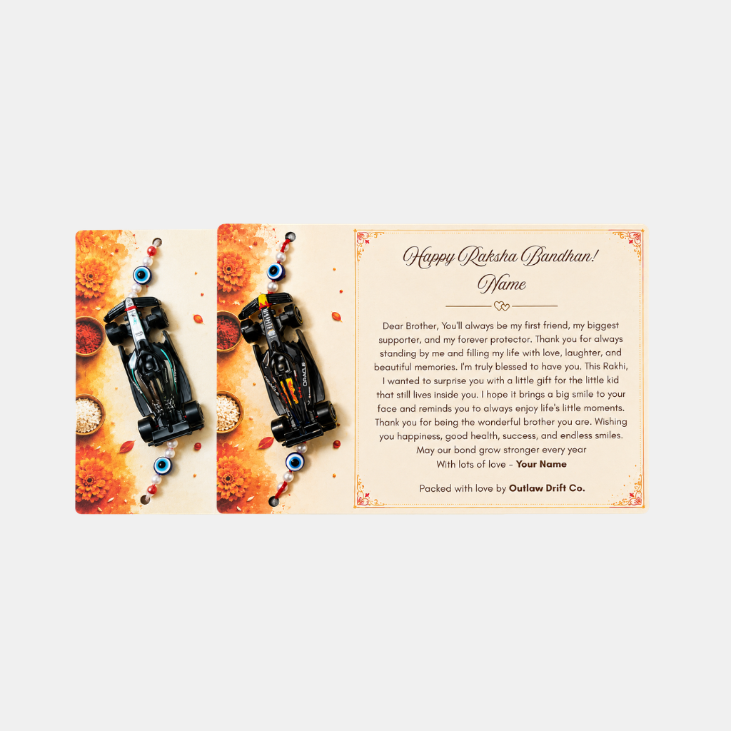 ODC Rakhi Special Personalized Hot Wheels F1 Rakhi Pack of 4
