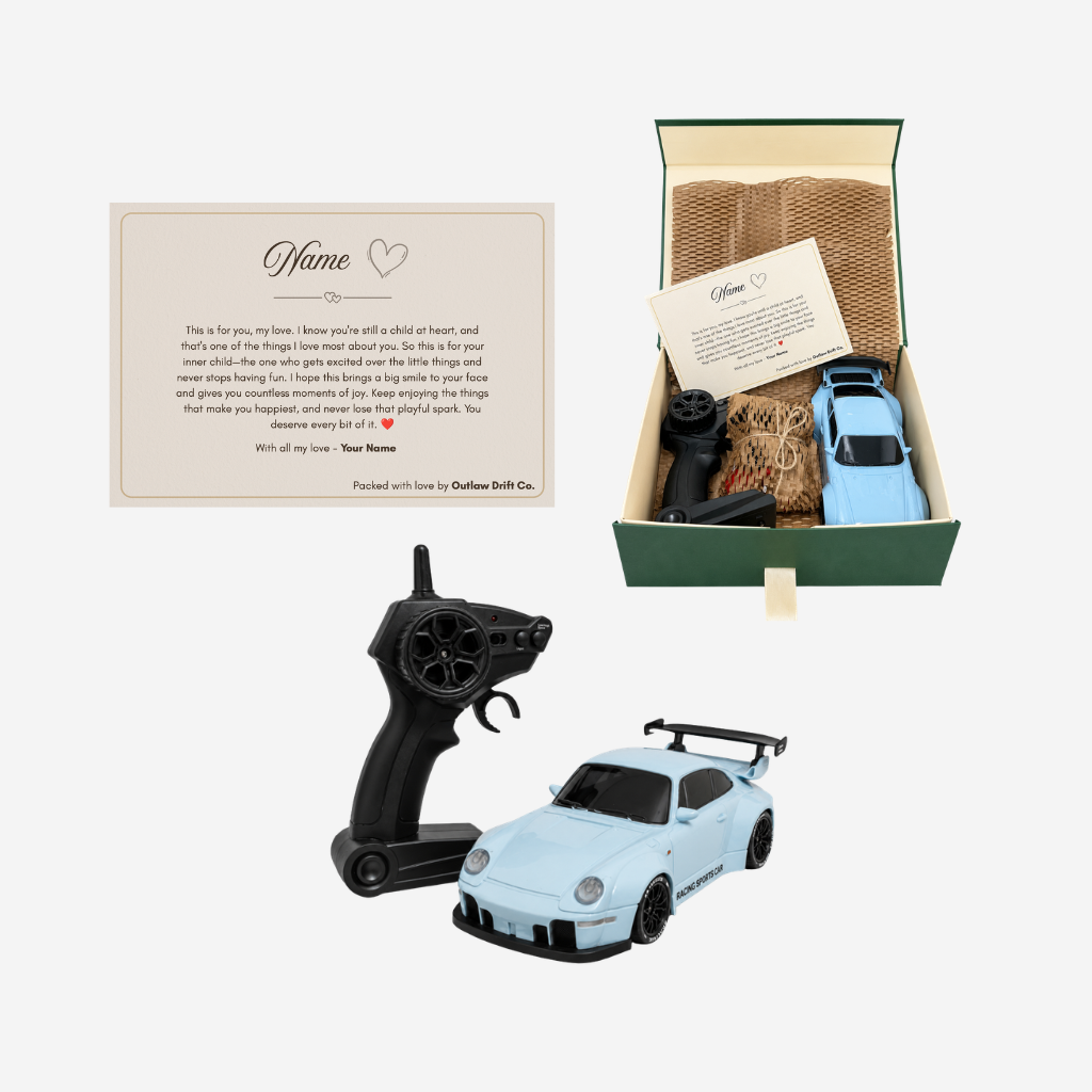 Personalized Gift Box + ODC Pro Porche 911 Flame RC Car (1:24)