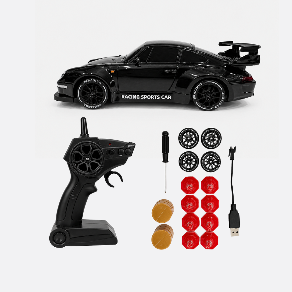 Personalized Rakhi Box + ODC Pro Series Porche 911 Flame RC Car (1:24)