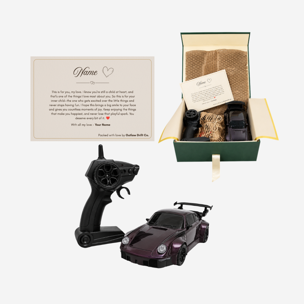 Personalized Gift Box + ODC Pro Porche 911 Flame RC Car (1:24)