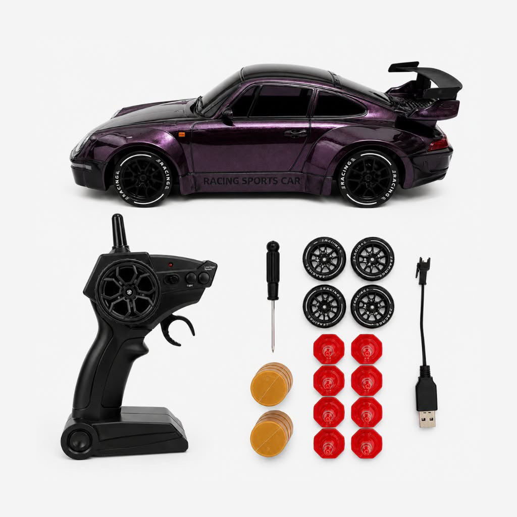 Personalized Rakhi Box + ODC Pro Series Porche 911 Flame RC Car (1:24)