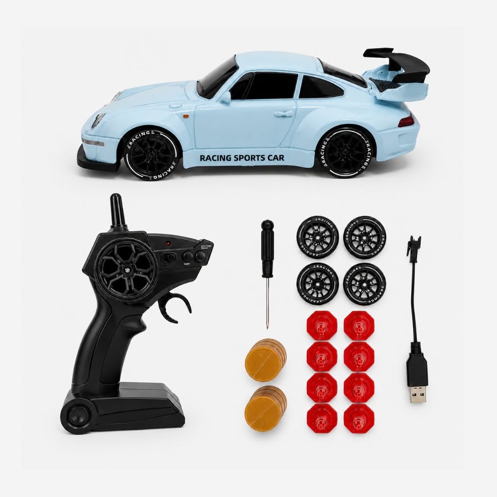 Personalized Rakhi Box + ODC Pro Series Porche 911 Flame RC Car (1:24)