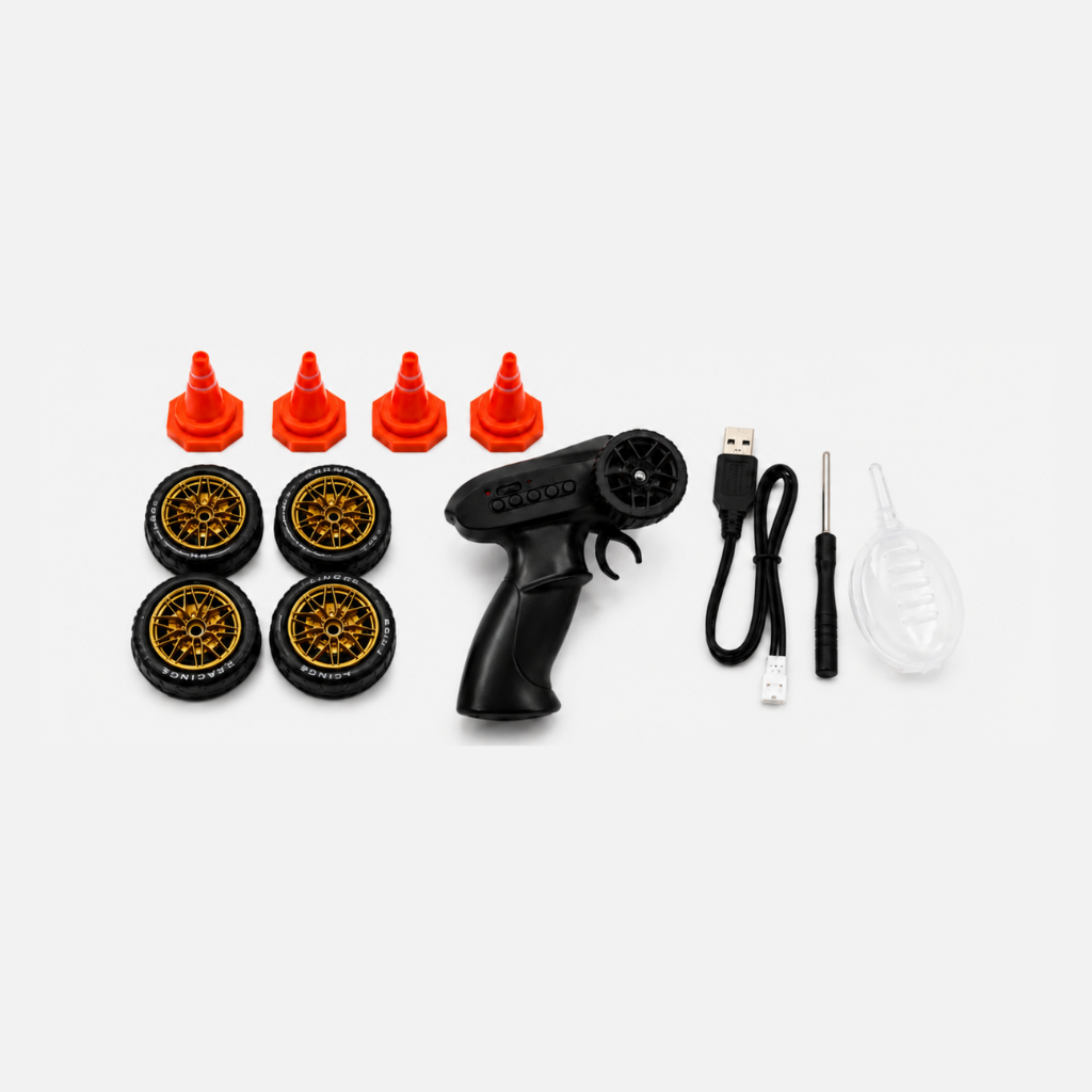 Personalized Rakhi Gift Box + ODC Sports Series Mustang RC Car With Smoke (1:24)