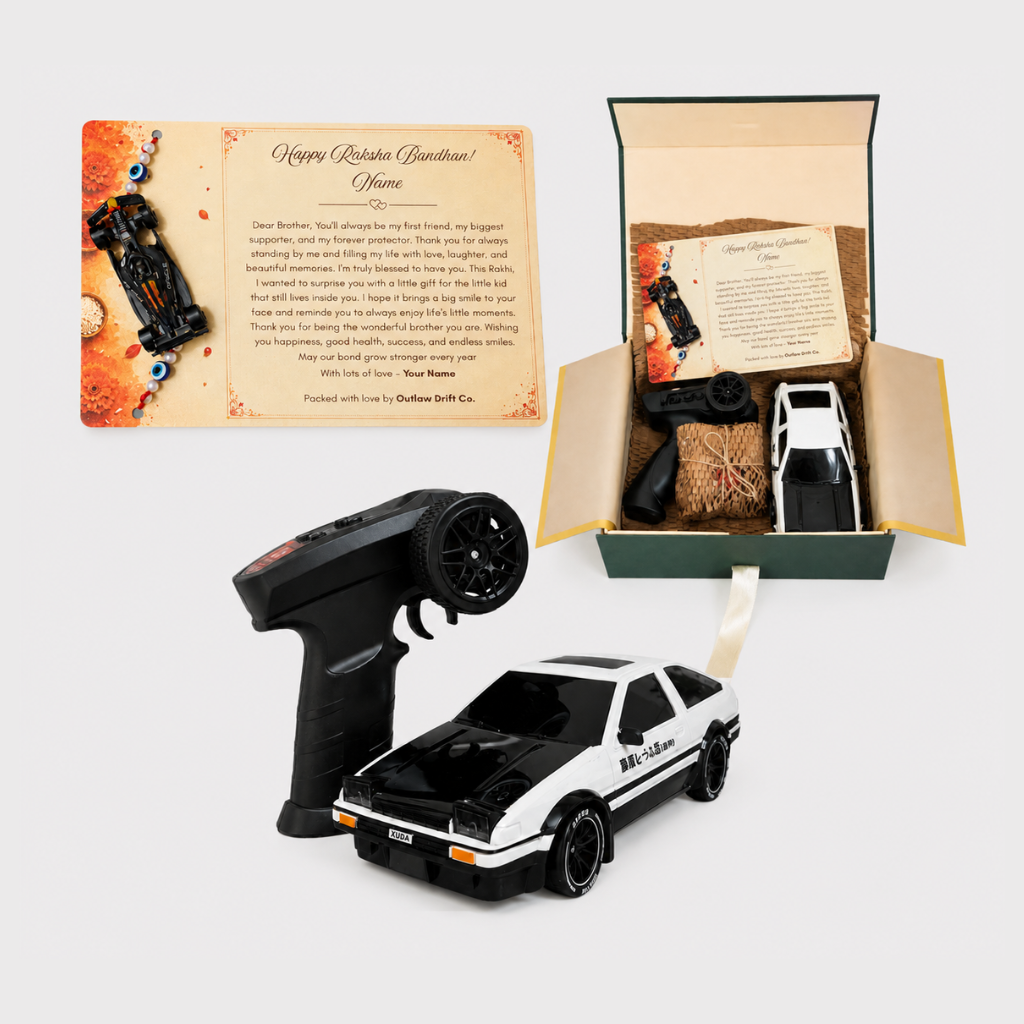 Personalized Rakhi Box + ODC Pro Series AE86 RC Drift Car With Smoke (1:24)
